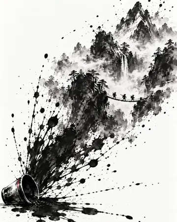 Flung-Ink Splash style sample